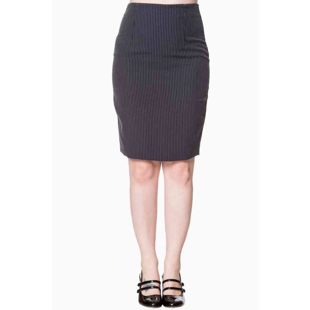 Dancing Days - PINSTRIPE Pencil skirt - Blue/White Product image
